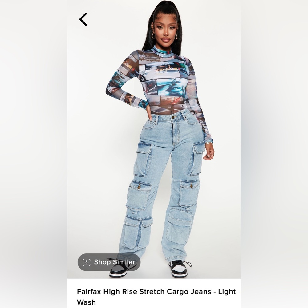 Fashion Nova cargo jeans.